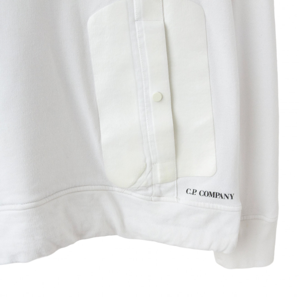 C.P. Company Goggle Hoodie (White)