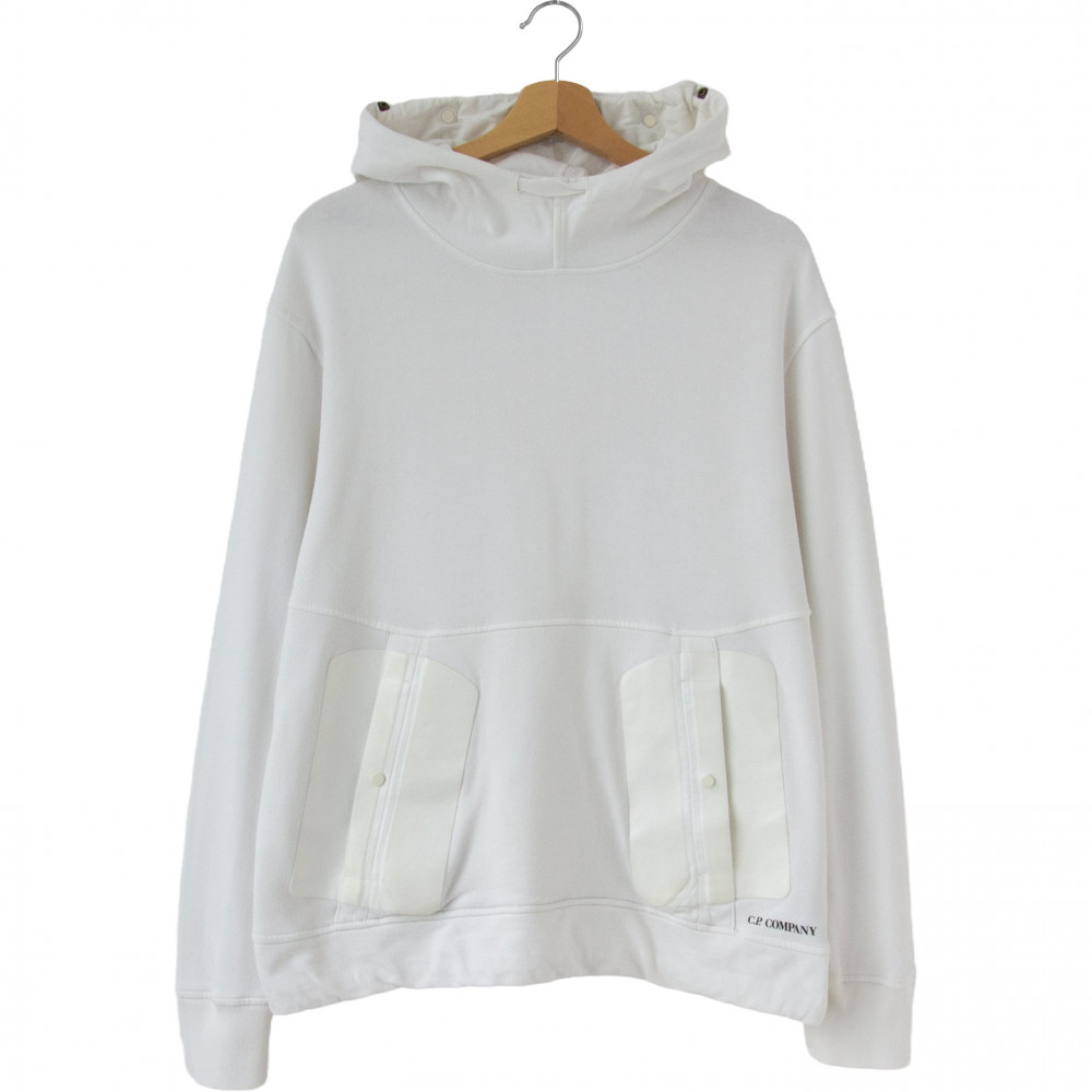 C.P. Company Goggle Hoodie (White)