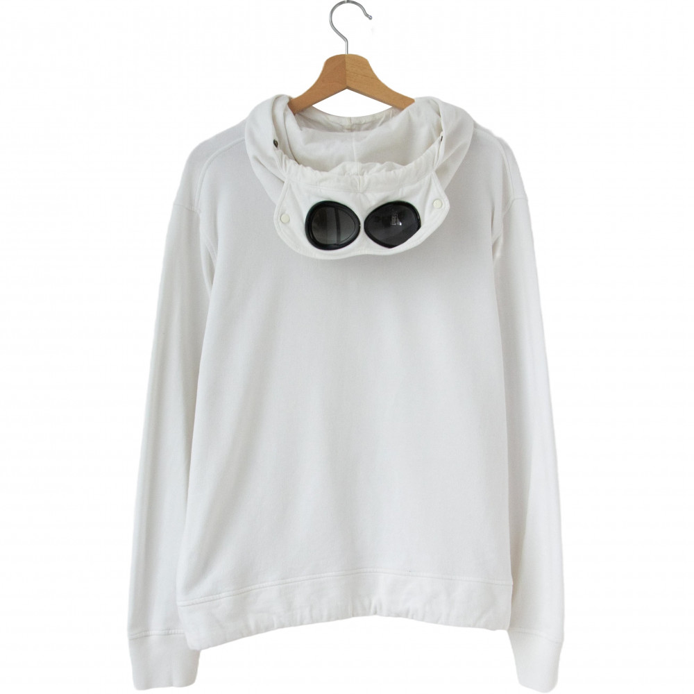 C.P. Company Goggle Hoodie (White)