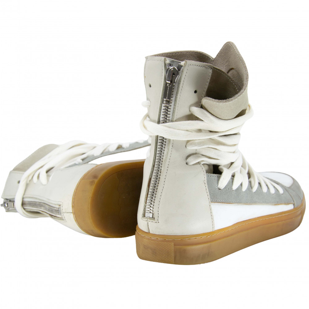 Kris Van Assche Multi-Lace High Top Sneakers (Off White)