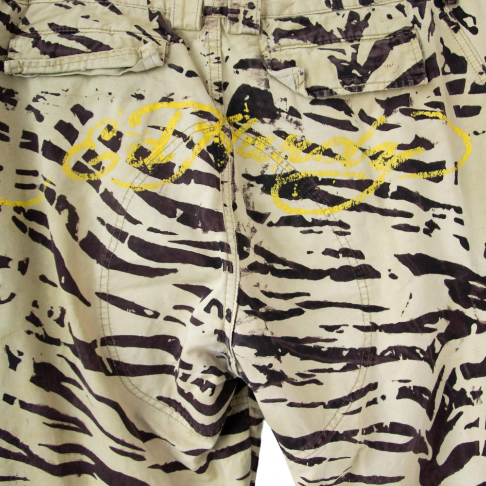 Ed Hardy Tiger Pattern Cargo Pants (Sand)