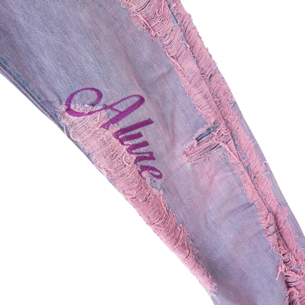 Alure Dyed Distressed Jeans (Purple)