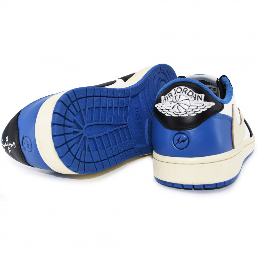 Travis Scott x Nike Air Jordan 1 Low x Fragment Design (White/Blue)
