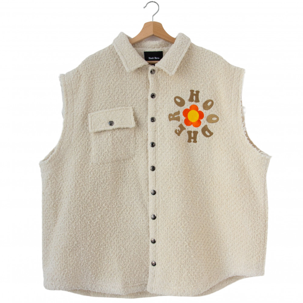 Hood Hero Vest Flower (Cream/Orange)