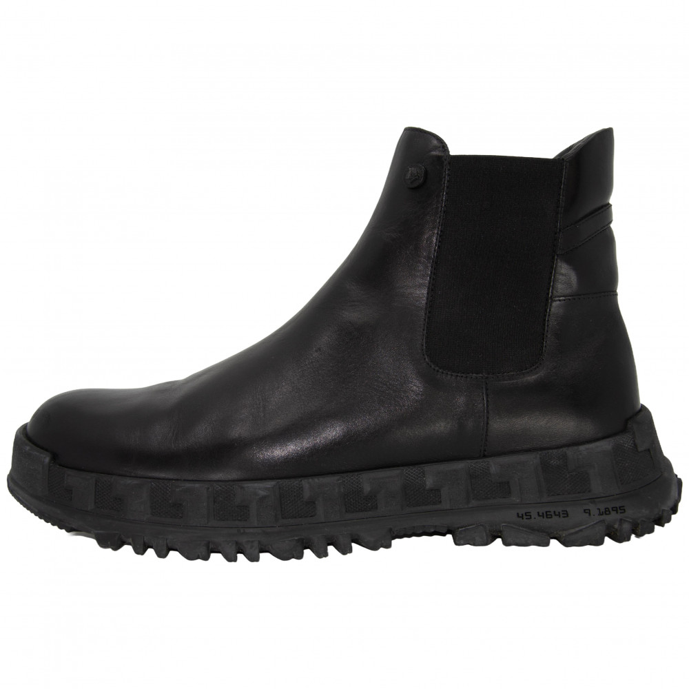 Versace Greca Rhegis Chelsea Boots (Black)