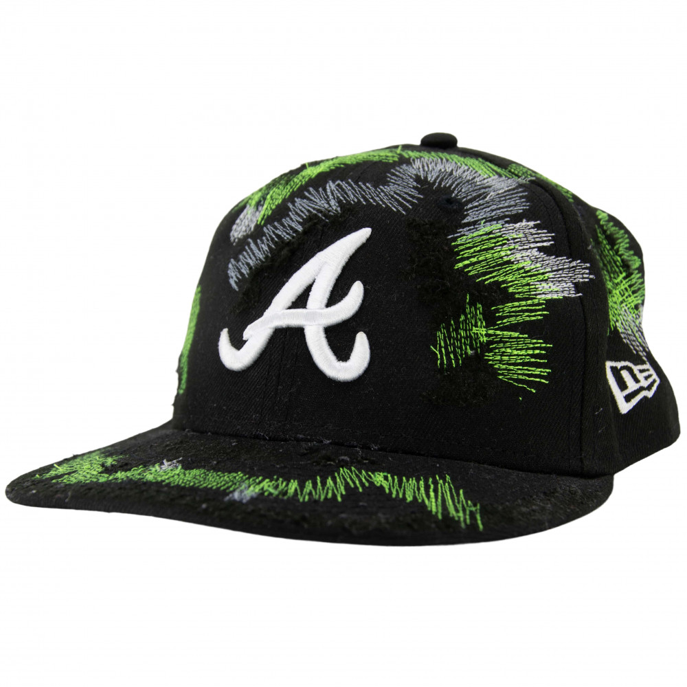 Custom New Era Fitted Cap Atlanta (Black/Green)