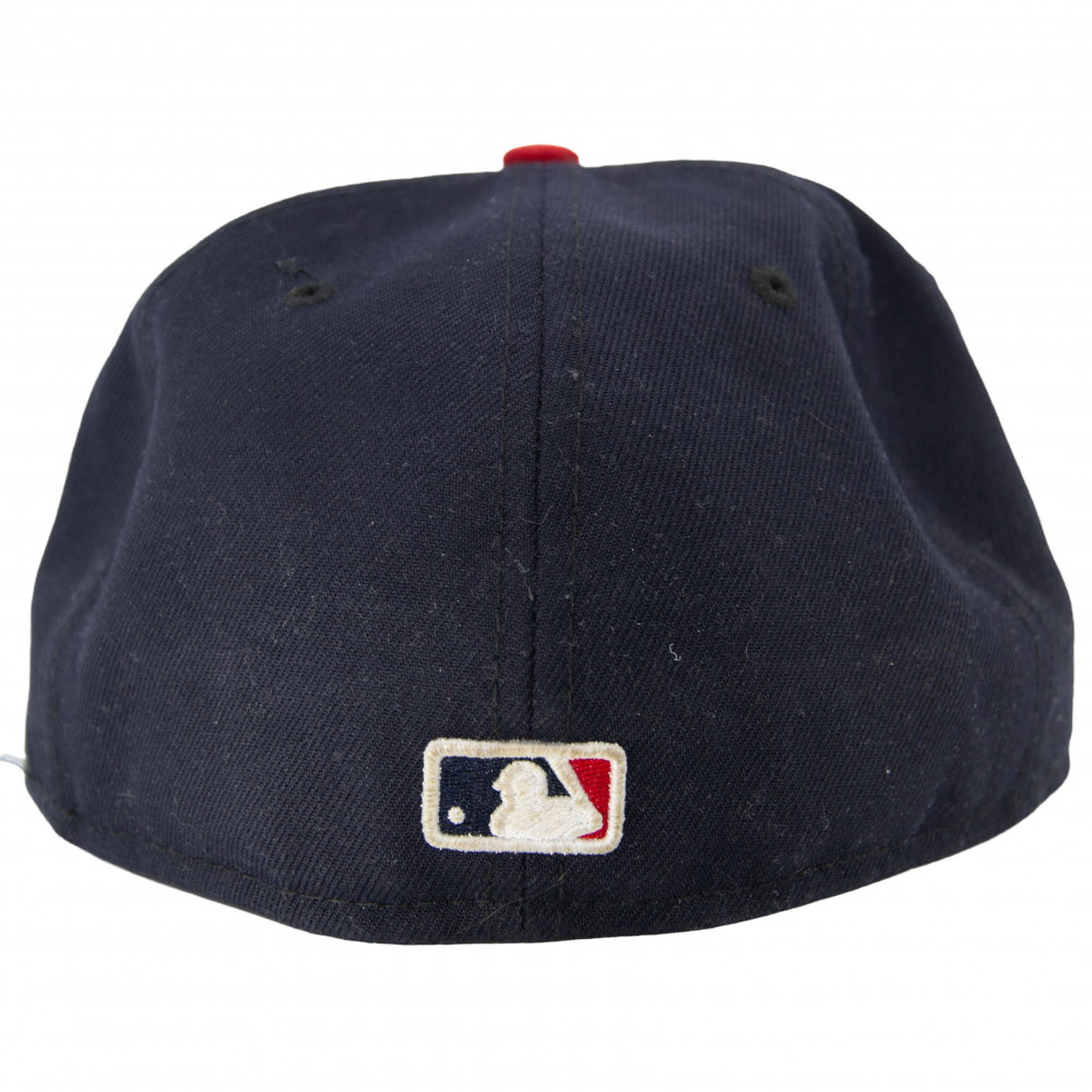 New Era Atlanta Braves Fitted Cap (Navy/Red)