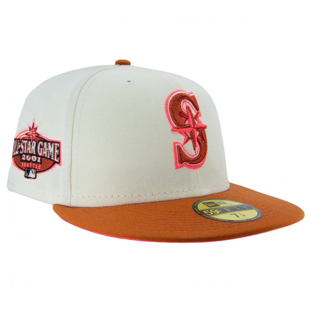 New Era Seattle Mariners Fitted Cap (Beige/Orange)