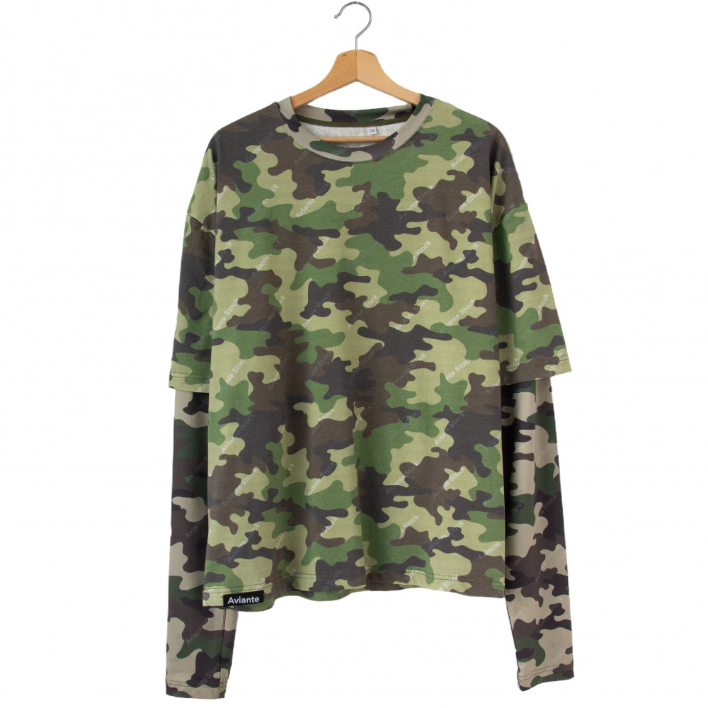 Aviante Camo Double Sleeve Top (Camo)