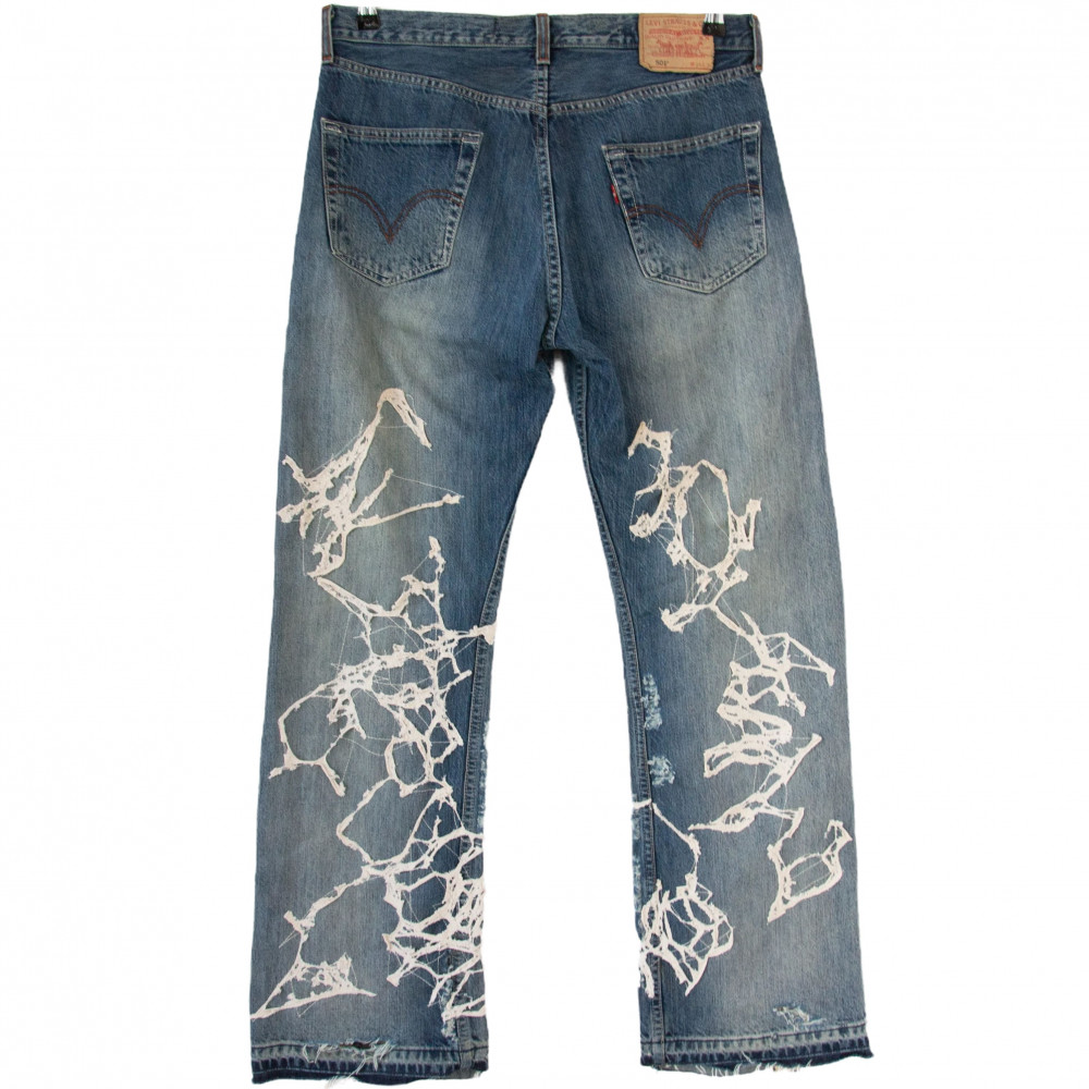 NoFuture Distressed Jeans (Blue/Beige)