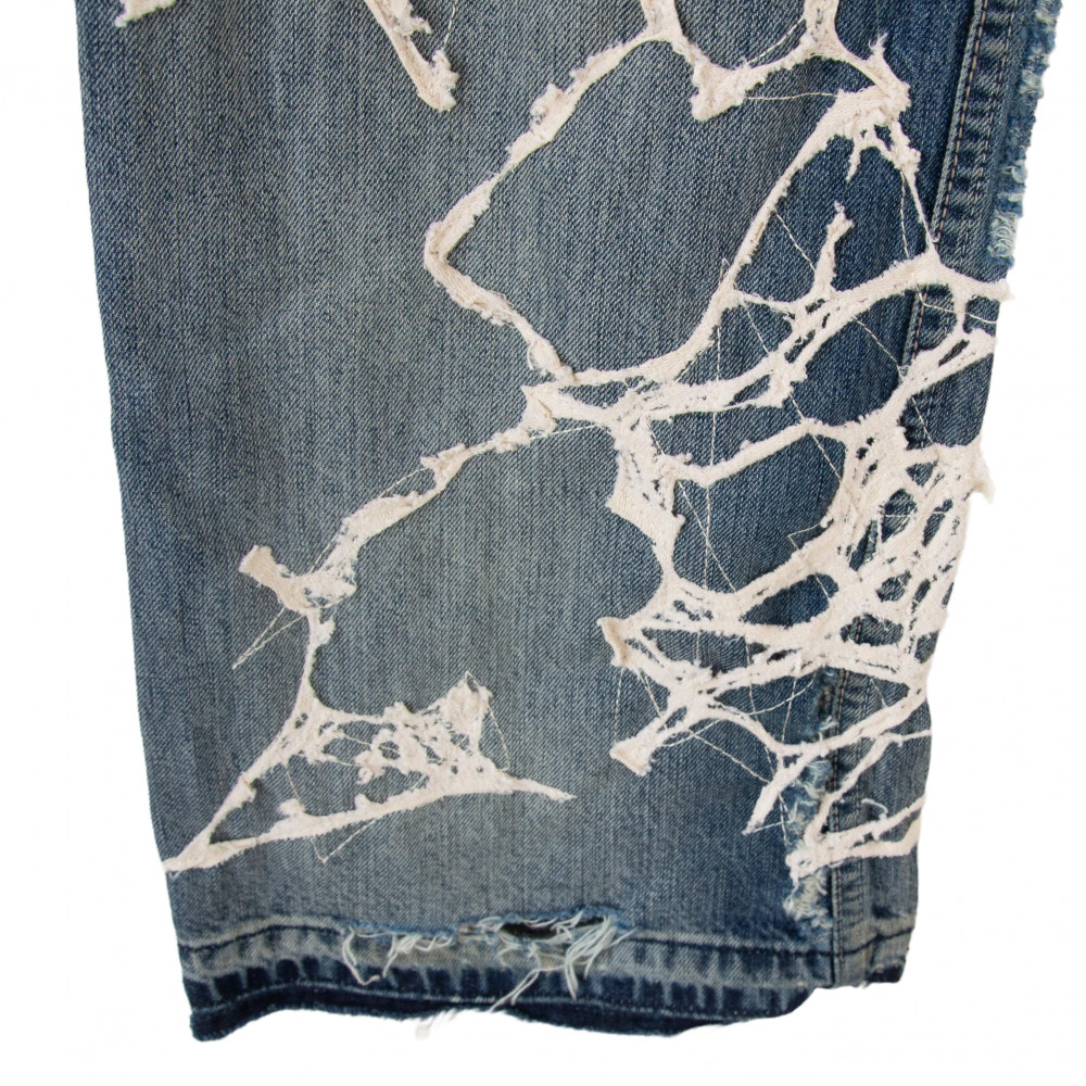 NoFuture Distressed Jeans (Blue/Beige)