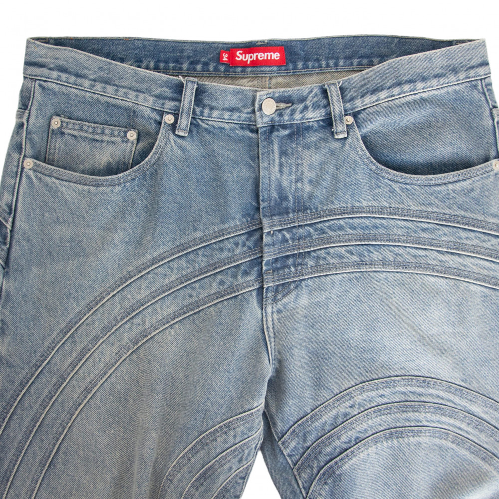 Supreme S Logo Loose Fit Jean (Washed Blue)