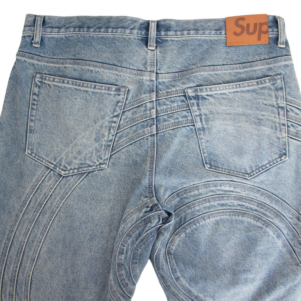 Supreme S Logo Loose Fit Jean (Washed Blue)