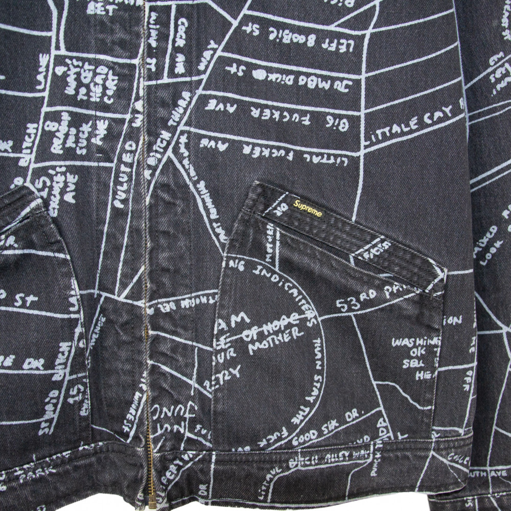 Supreme Gonz Map Work Jacket (Washed Black)