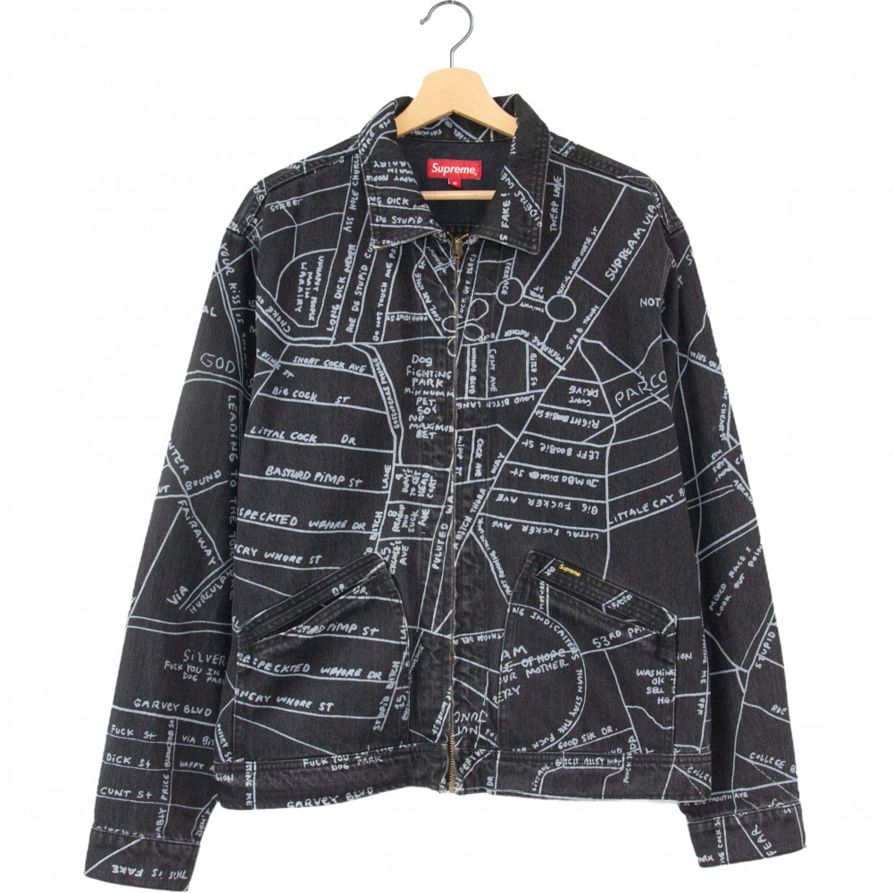 Supreme Gonz Map Work Jacket (Washed Black)