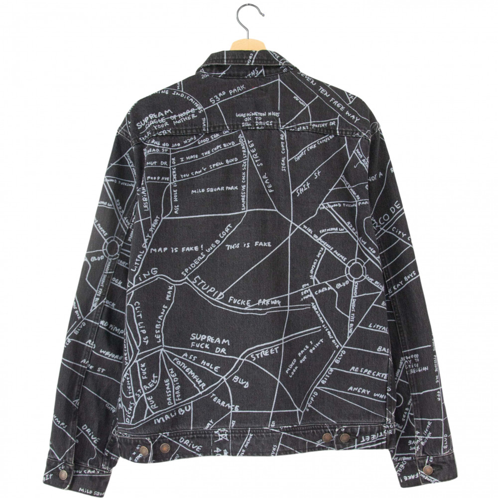 Supreme Gonz Map Work Jacket (Washed Black)