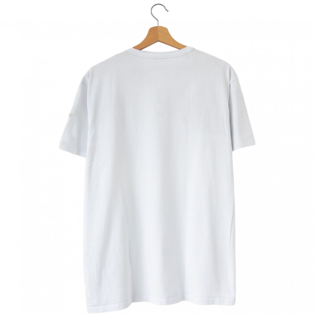 Moncler Tricolor Stripe Tee (White)