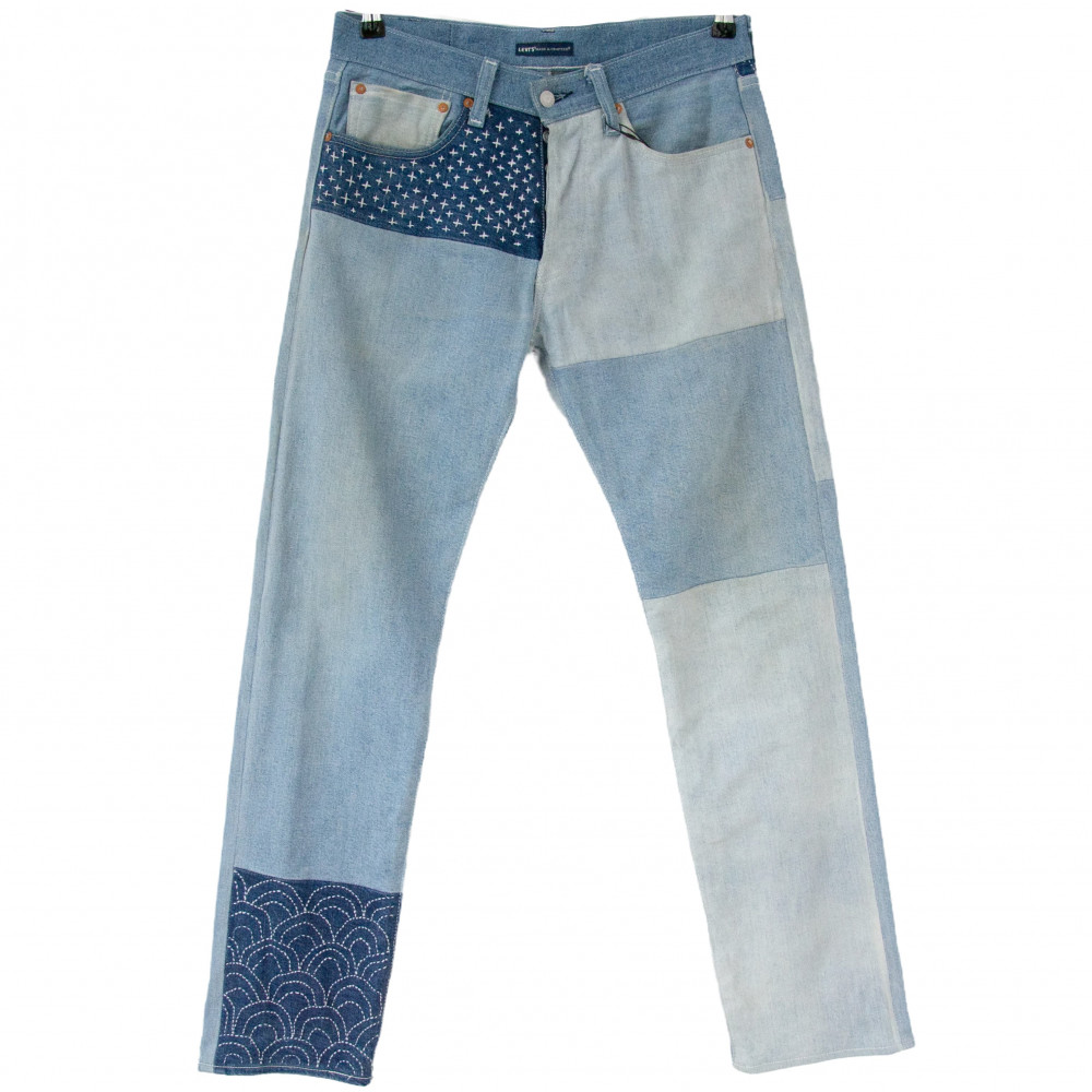 Levi's 501 Patchwork Made&Crafted Selvedge Jeans (Blue)