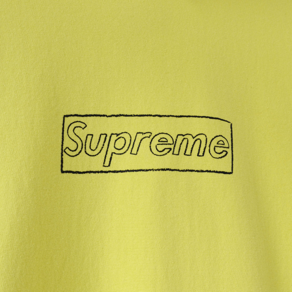 Supreme x Kaws Chalk Box Logo Hoodie (Light Lemon)