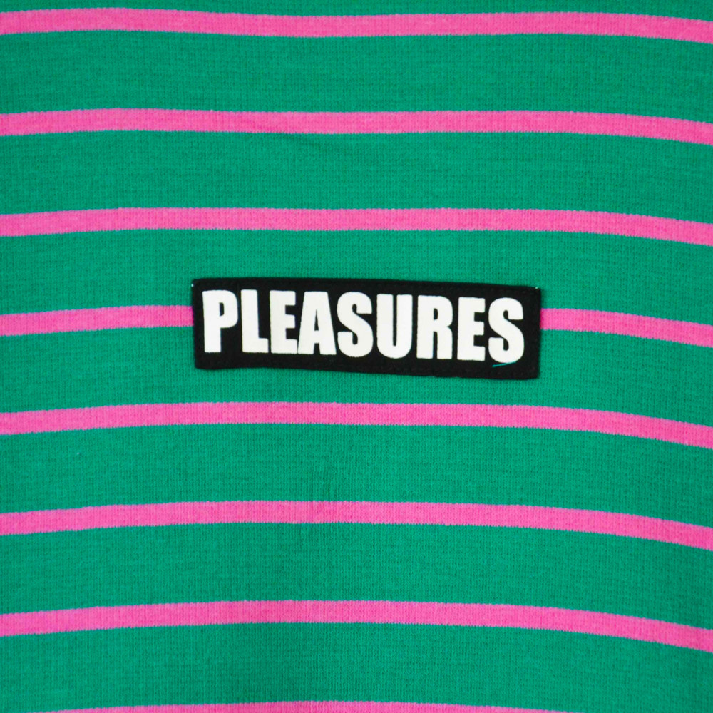 Pleasures Vortex Striped Longsleeve (Green/Pink)