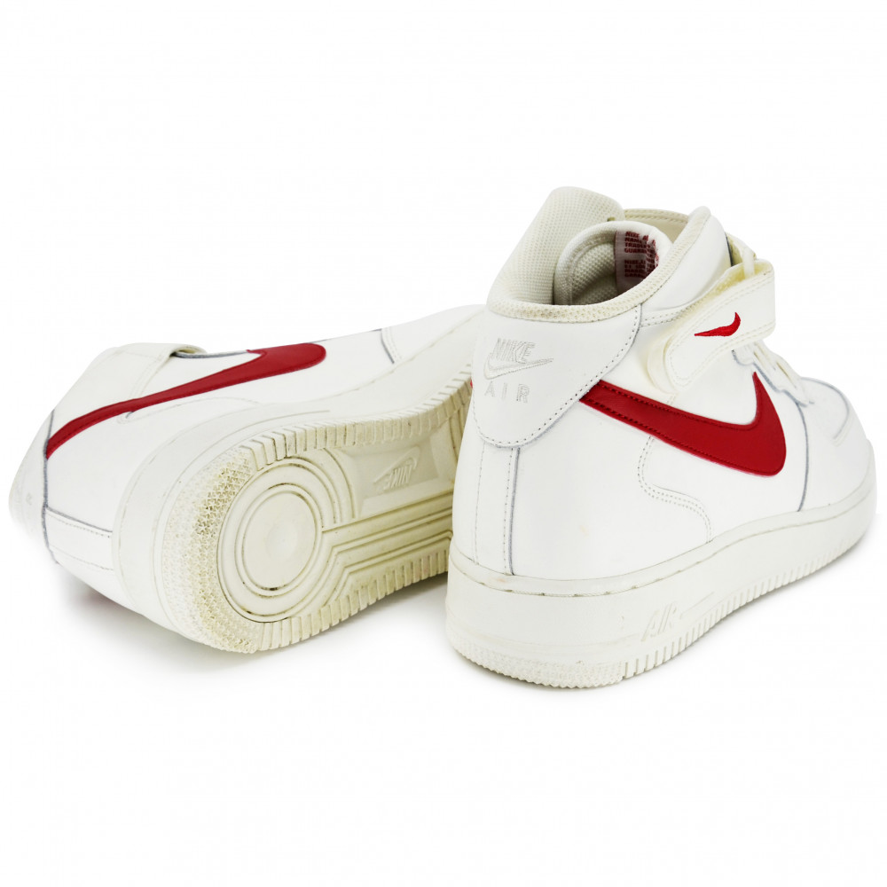 Nike Air Force 1 Mid (Sail University Red)