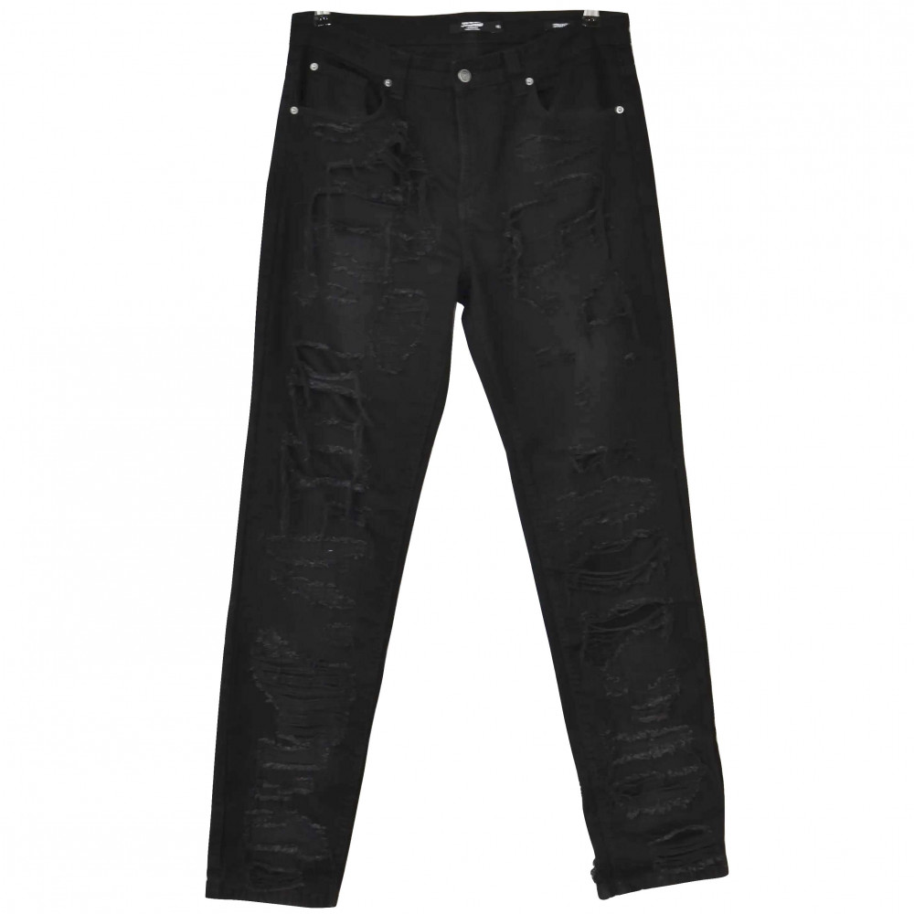 Jaded London Distressed Jeans (Black)