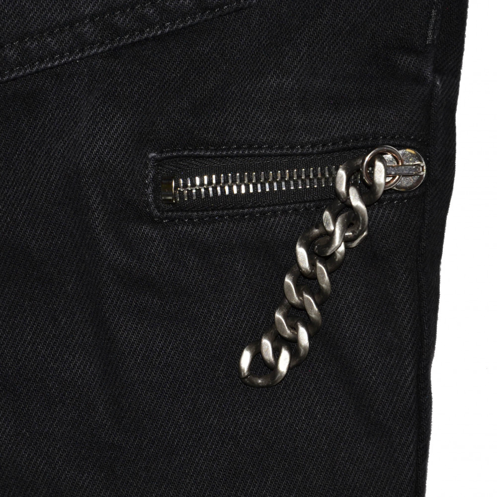 Raf Simons Cropped Denim Pants With Zipped Pocket (Black)