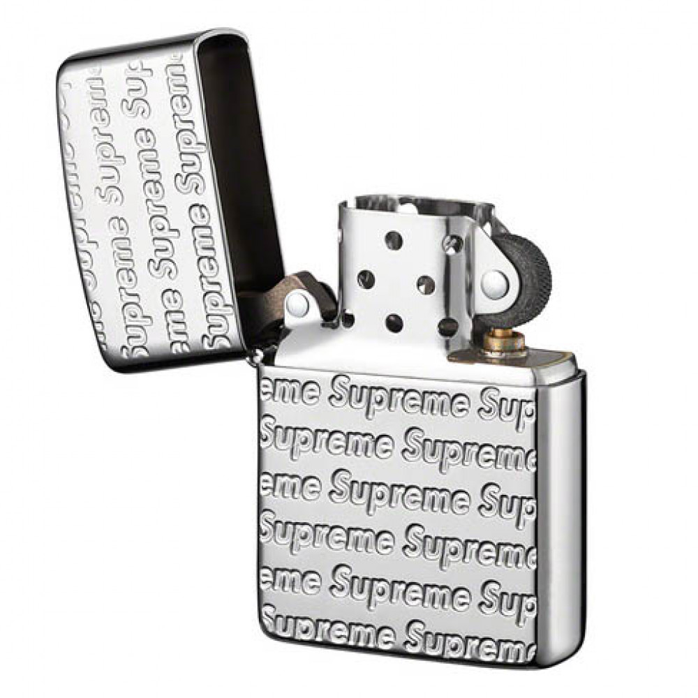 Supreme Repeat Engraved Zippo (Silver)