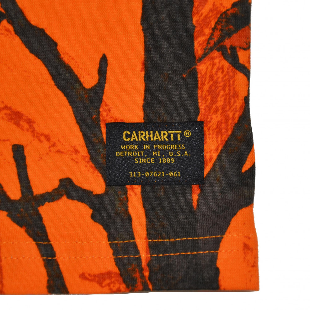 Carhartt WIP Klicks Longsleeve Tee (Tree Camo/Orange)