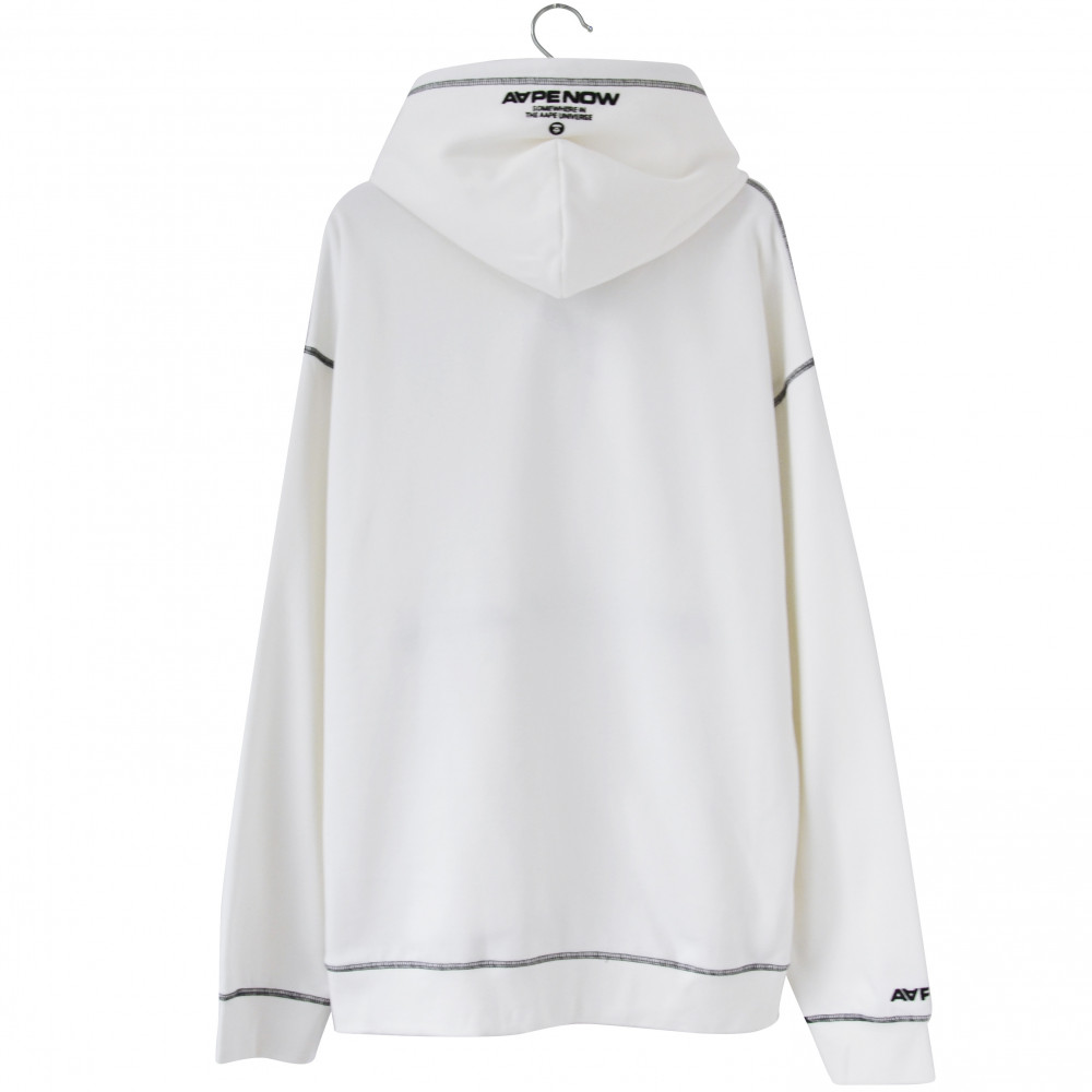 Aape by Bape Contrast Stitch Hoodie (White)