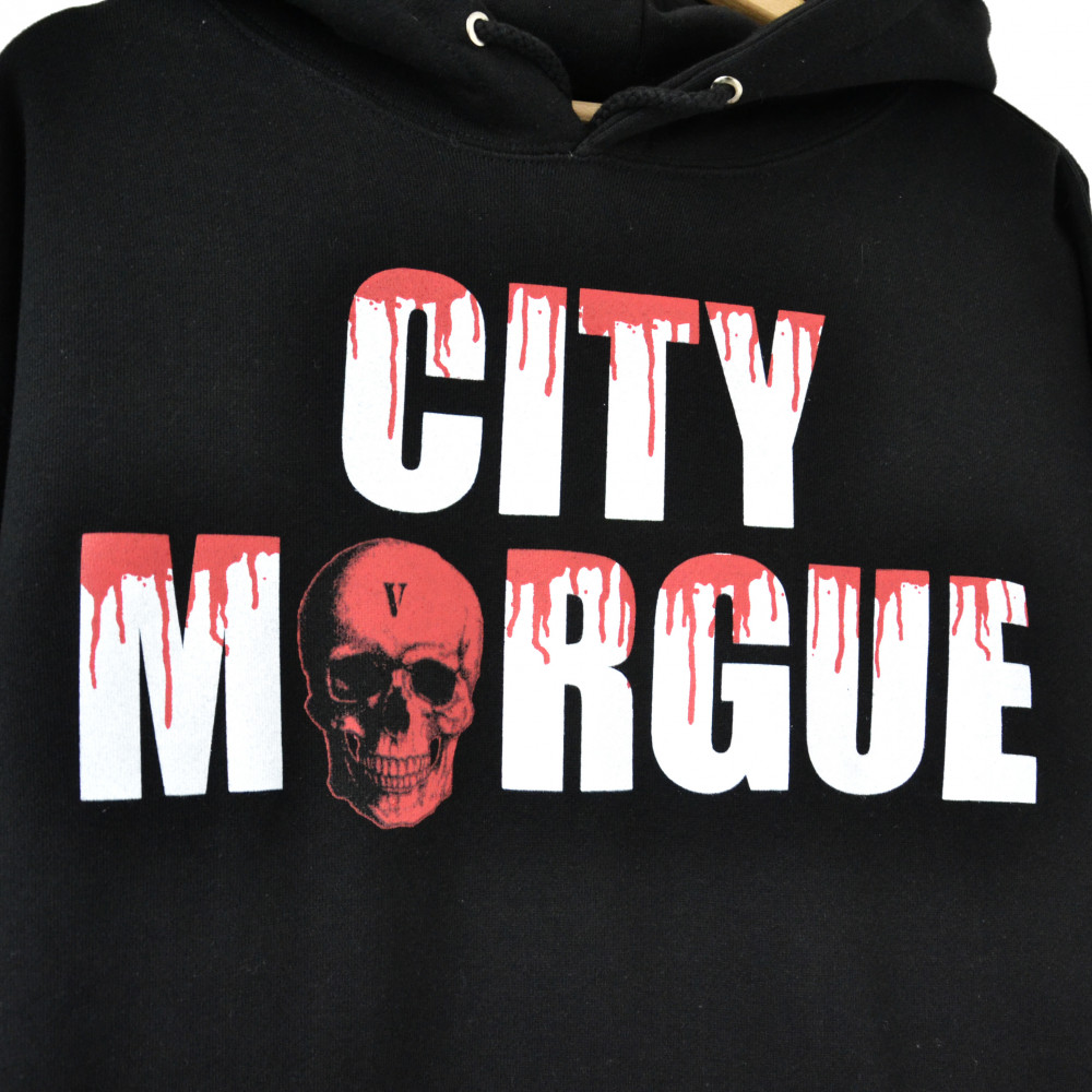 Vlone x City Morgue Dogs Cropped Hoodie (Black)