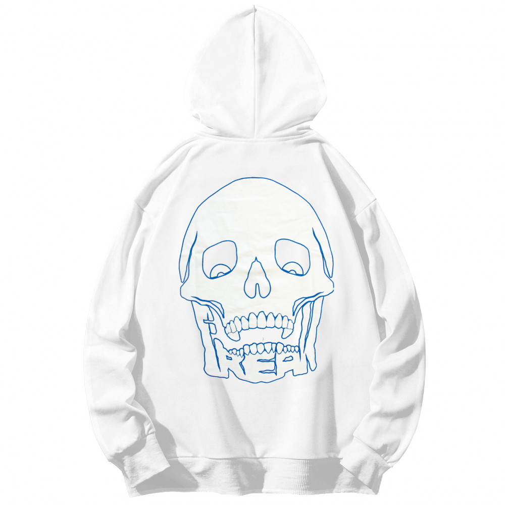 Freak Skull Logo Hoodie (White/Blue)