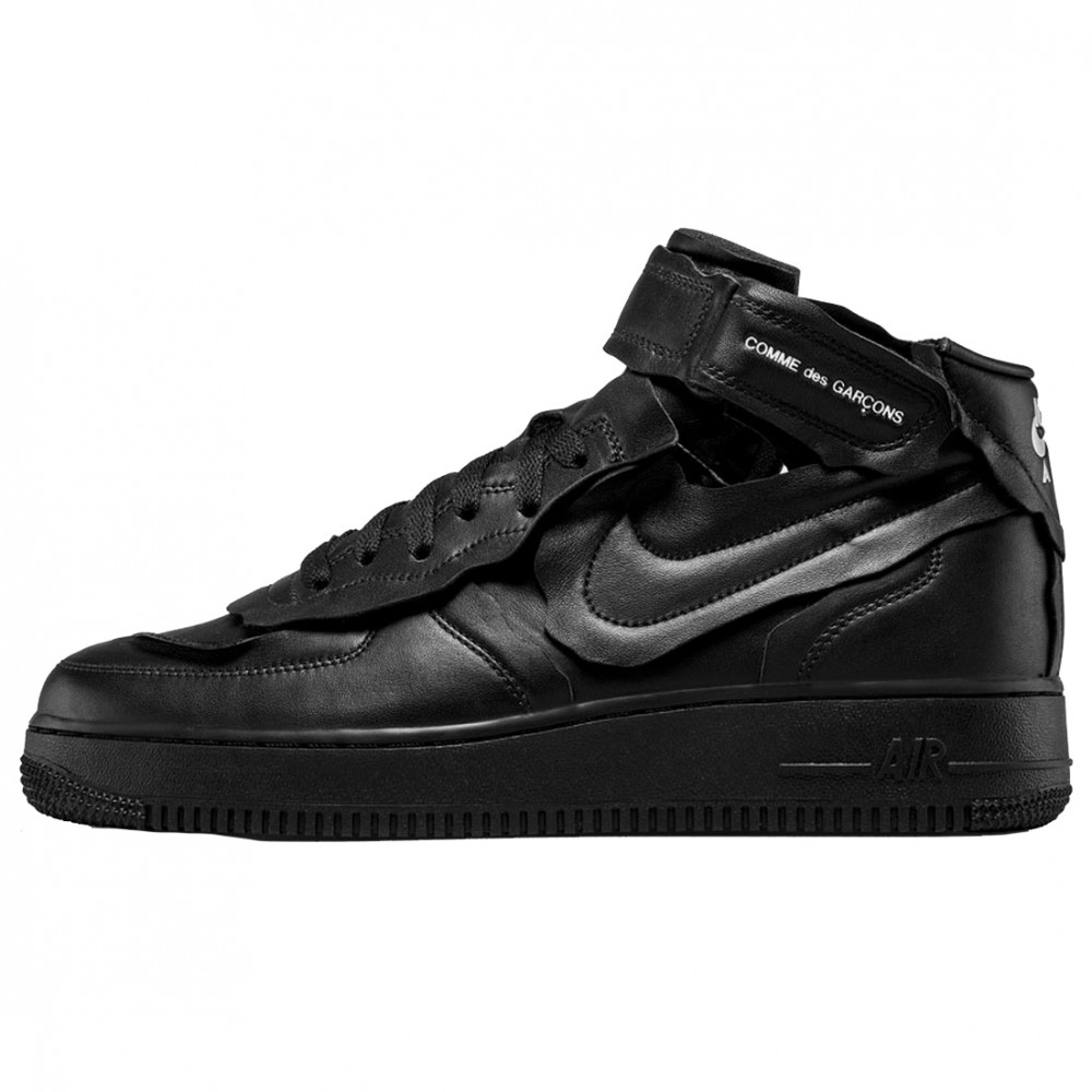 Comme Des Garcons x Nike Air Force 1 Mid (Black)