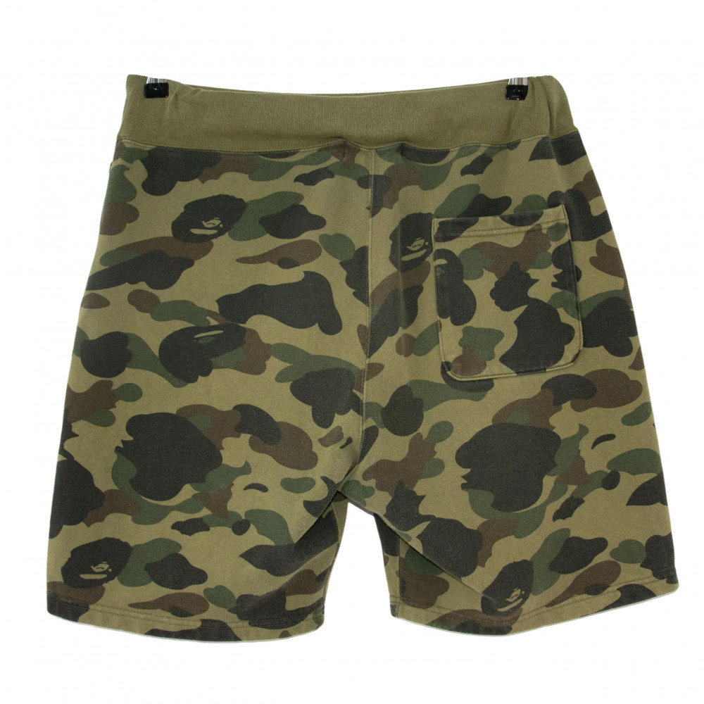 Bape 1st Camo Shark Sweat Shorts (Green)-PPL