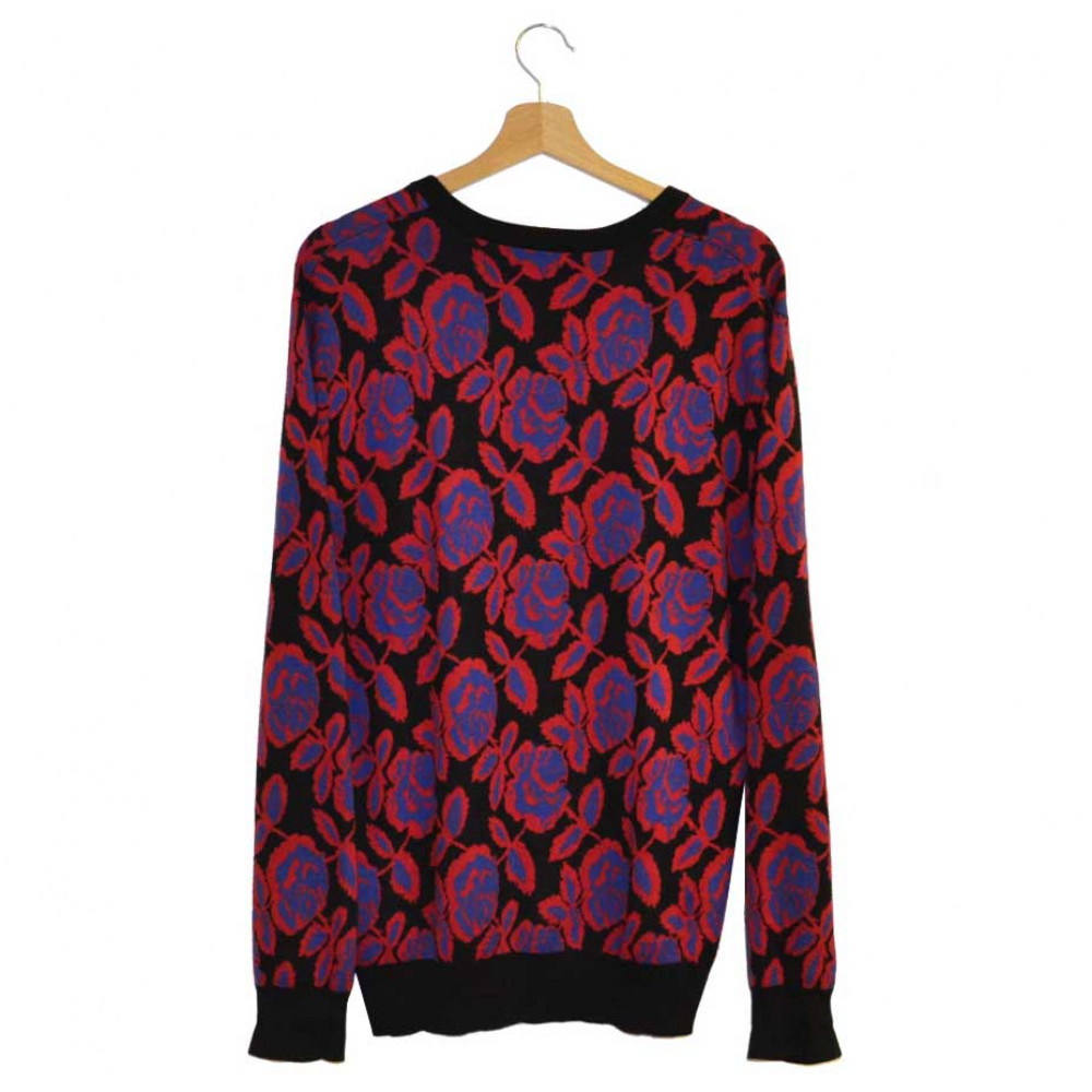 Supreme Rose Knit Sweater (Black)