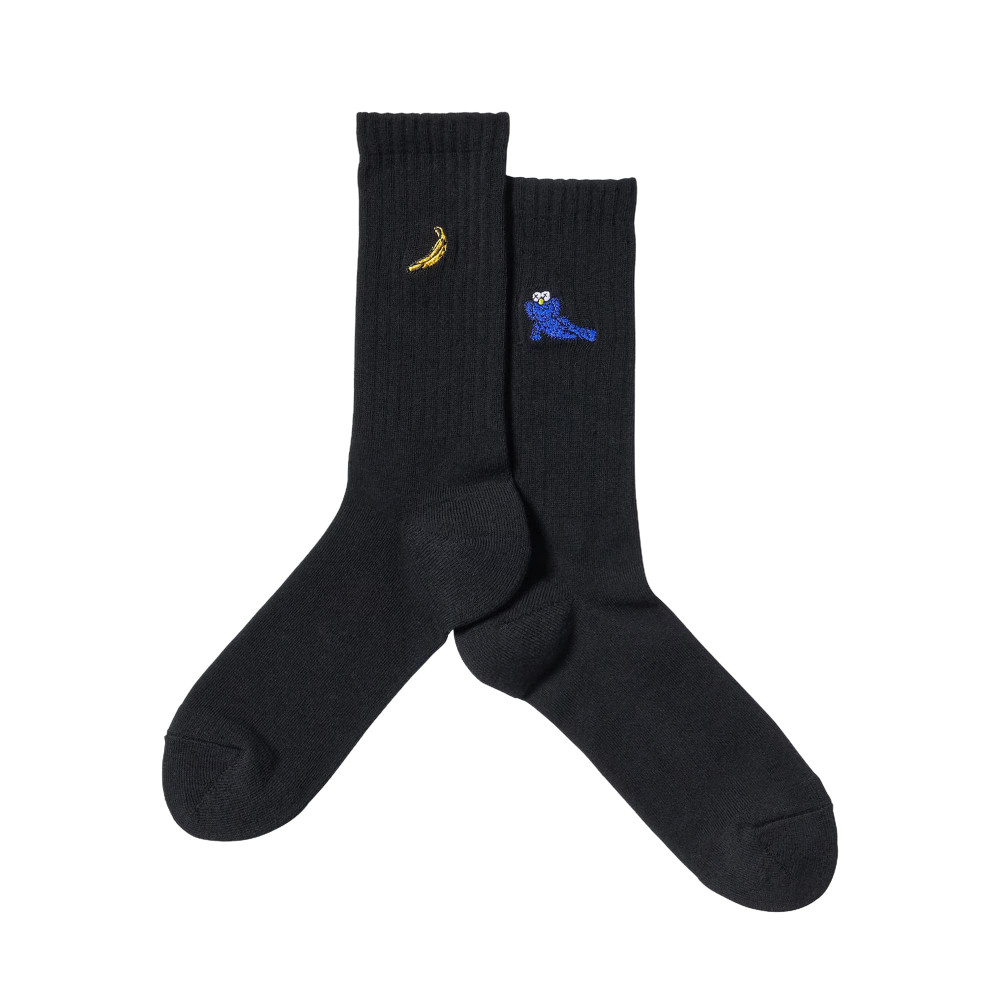 Kaws + Warhol x Uniqlo Banana Socks (Black)