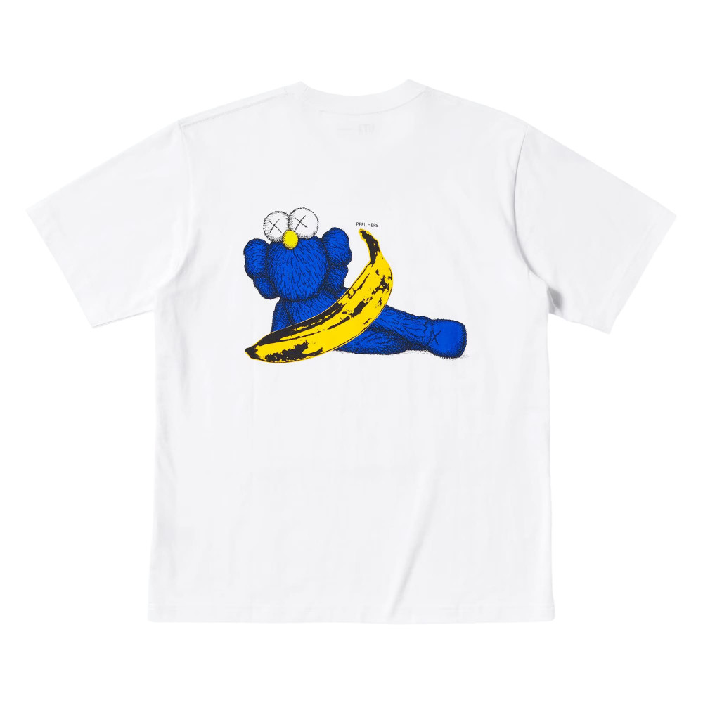 Kaws + Warhol x Uniqlo Peel Here Tee (White)