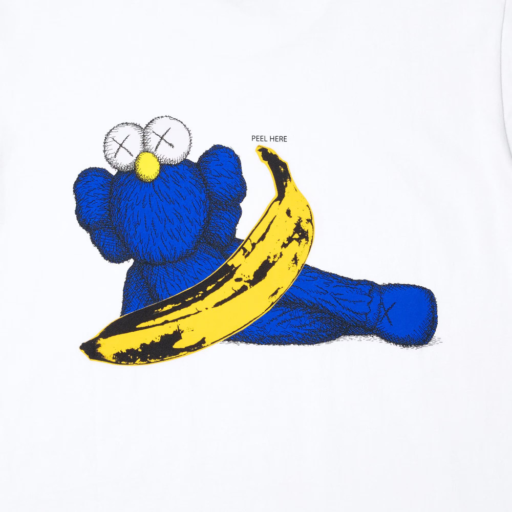 Kaws + Warhol x Uniqlo Peel Here Tee (White)