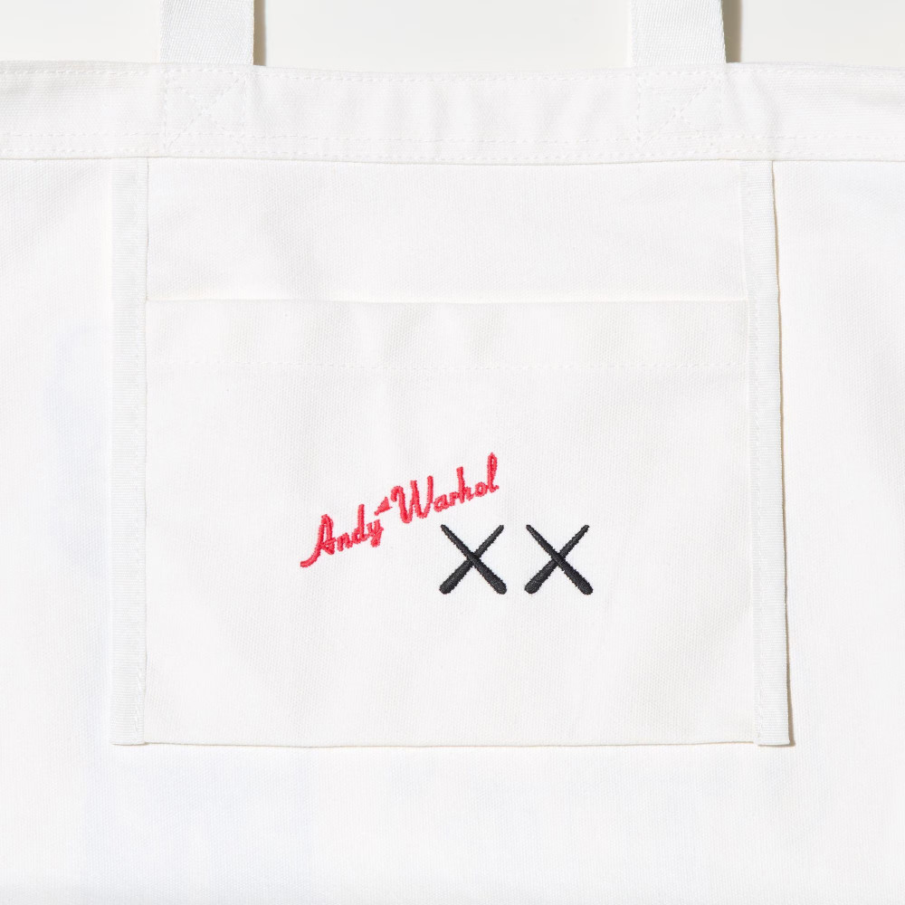 Kaws + Warhol x Uniqlo Robotic Tote Bag (White)