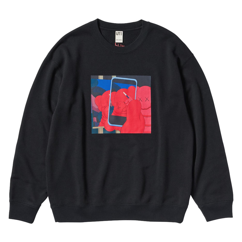 Kaws + Warhol x Uniqlo Paint Crewneck (Black)