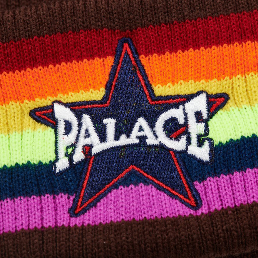 Palace Rainbow Beanie (Brown)