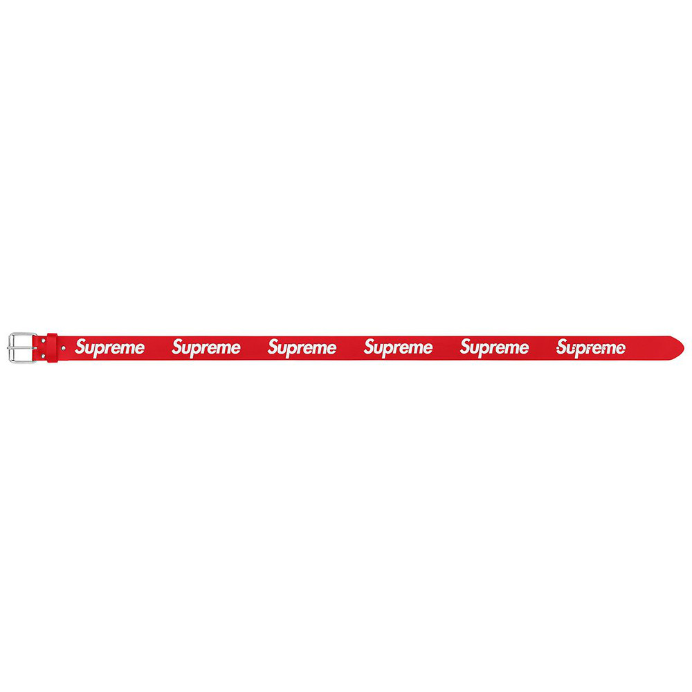 Supreme Repeat Leather Belt - Red – Fan Cave