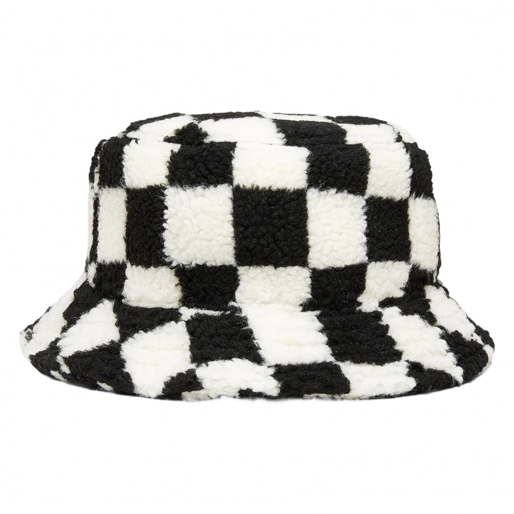 Vans Check  Fleece Bucket Hat (Black/White)