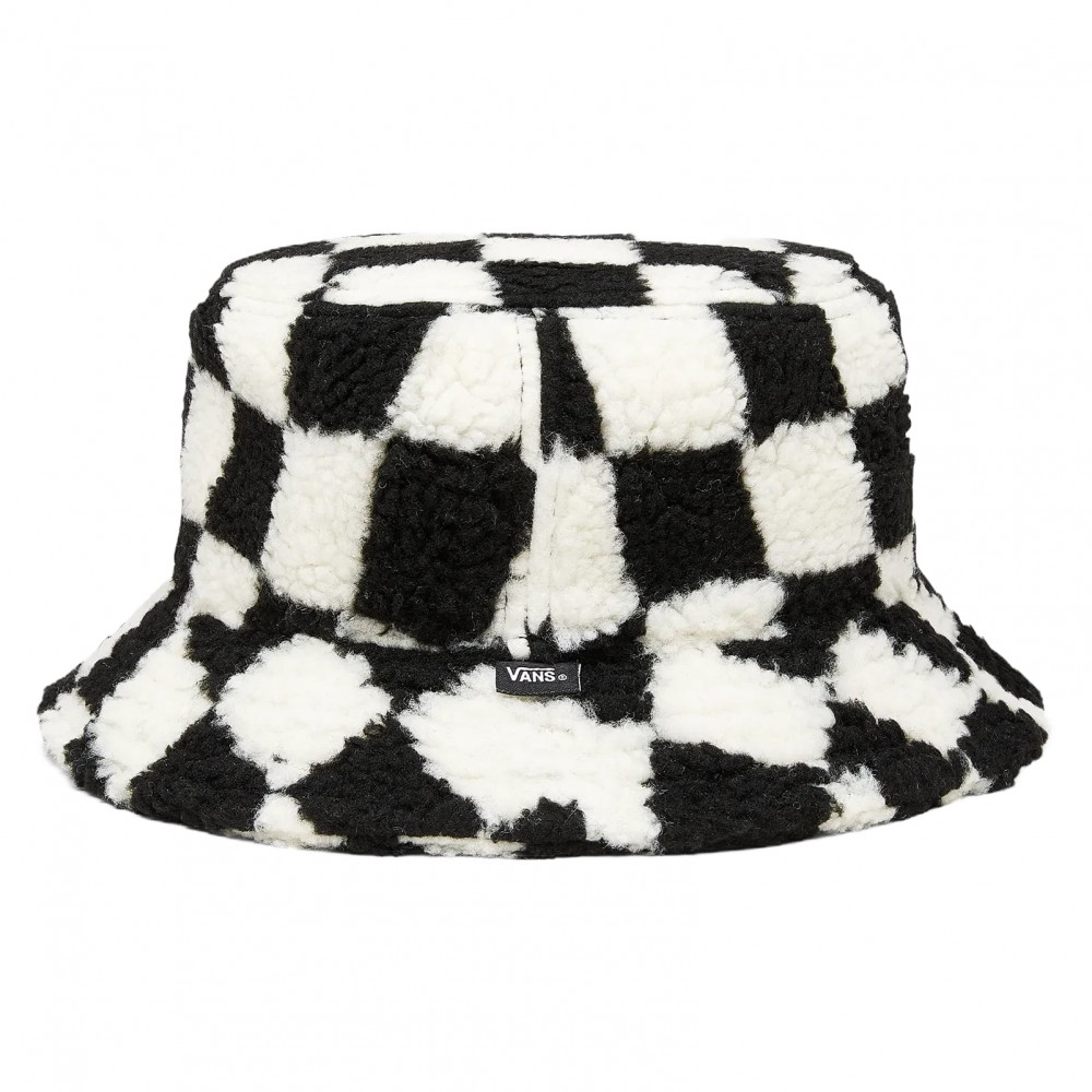 Vans Check  Fleece Bucket Hat (Black/White)